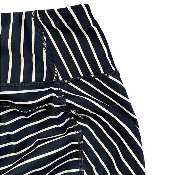 ATHLETA Contender 7/8 Leggings Navy Blue and White Striped Size Medium - Picture 6 of 7